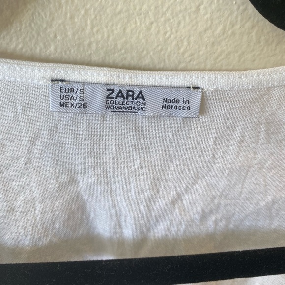 Zara Collection Tie Front White Blouse - Picture 3 of 4